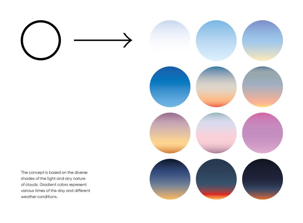 Sky gradients — palette study